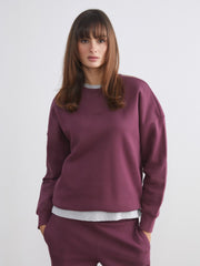 LCW Vision Embroidered Oversize Women Thick Sweatshirt
