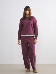 LCW Vision Embroidered Oversize Women Thick Sweatshirt