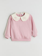 LCW Kids Pink Baby Collar GirlS Sweatshirt