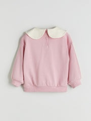 LCW Kids Pink Baby Collar GirlS Sweatshirt
