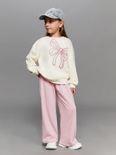 LCW Kids Pink Striped Patterned Girls Tracksuit Bottoms
