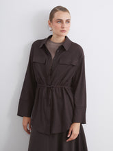 LCW Modest Brown Textured Women Shirt Tunic