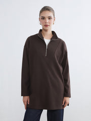LCW Modest Funnel Neck Women Sweatshirt Tunic