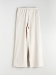 Xside Beige Elastic Waist Wide Leg Women Tracksuit Bottoms