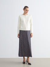 LCW Classic Brown Elastic Waist Leopard Patterned A-Line Satin Skirt