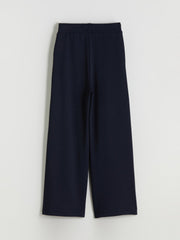LCW Modest Navy Blue Elastic Waist Embroidered Women Tracksuit Bottoms