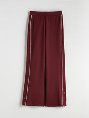 LCW Modest Burgundy Elastic Waist Women Tracksuit Bottoms
