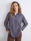 LCW Modest Navy Blue Striped Oversize Women Shirt Tunic