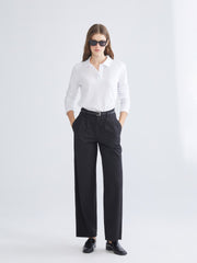 Xside White Polo Neck Pique Women T-Shirt