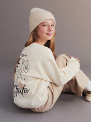 LCW Kids Back Printed Girls Sweatshirt