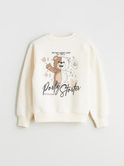 LCW Kids Back Printed Girls Sweatshirt