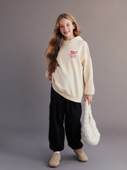 LCW Kids Hooded Girls Thick Sweatshirt