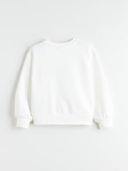 LCW Kids Crew Neck Printed Girls Sweatshirt