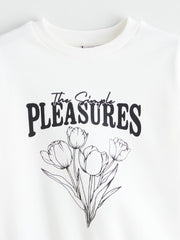 LCW Kids Crew Neck Printed Girls Sweatshirt