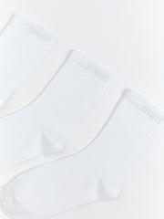 LCW Kids White Basic Girls Ankle Socks 5-Pack
