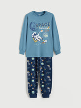 LCW Kids Crew Neck Printed Boys Pyjama Set