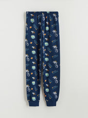 LCW Kids Crew Neck Printed Boys Pyjama Set