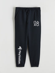 LCW Kids Elasticated Waist Playstation Printed Boys Jogger Sweatpants