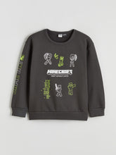 LCW Kids Crew Neck Minecraft Printed Boys Sweatshirt