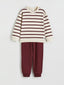 LCW Kids Striped Boys Sweatshirt And Tracksuit Bottoms