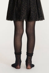 Black Pretty Cross Tights
