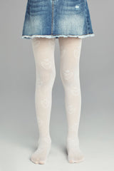 Black Pretty Crown Heart Tights