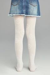 Black Pretty Crown Heart Tights