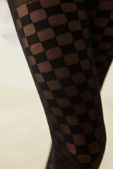 Black Patterned Tights