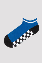 Black Boys Plaid 3In1 Patik Socks