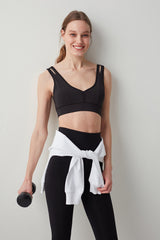 Black Seamless Crop Top