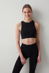 Black Seamless Crop Top