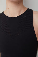 Black Seamless Crop Top