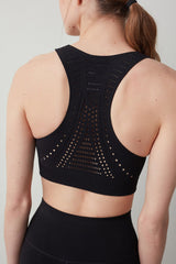 Black Seamless Crop Top