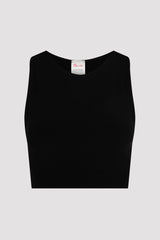 Black Seamless Crop Top