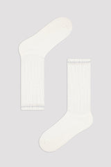 Marshmellow Girls Glitter Beyaz Knee Socks