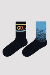 Navy Blue Boys B.Lets Go 2In1 Soket Socks