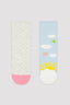 Girls Cloudy 2In1 Socks