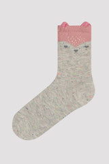 Printed Foxy 3In1 Socks