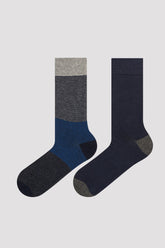 Men Dashed 2In1 Socks