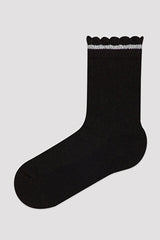 Girls Glitter Basic 3In1 Socks