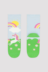 Girls Rainbow World 2In1 Socks