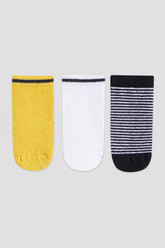 Multi Colour Boys Lets Skate 3In1 Patik Socks