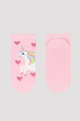 Mix Unicorn Heart 2In1 Liner Socks