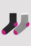 Saxe Geo Line 2In1 Soket Socks
