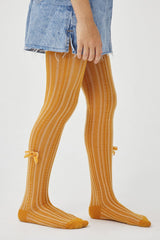 Black Pretty Side Bow Tights