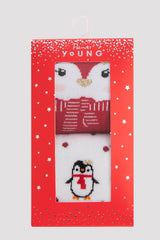 Girls Penguin 2In1 Socks