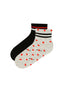 Girls Heart 2In1 Liner Socks