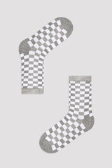 Multi Colour Boys Skate Checked 3In1 Soket Socks