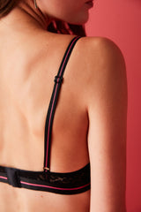 Black Gloria Lace Detail Underwire Bra