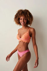 Orange Grandeur Lace Non-Padded Underwire Bra